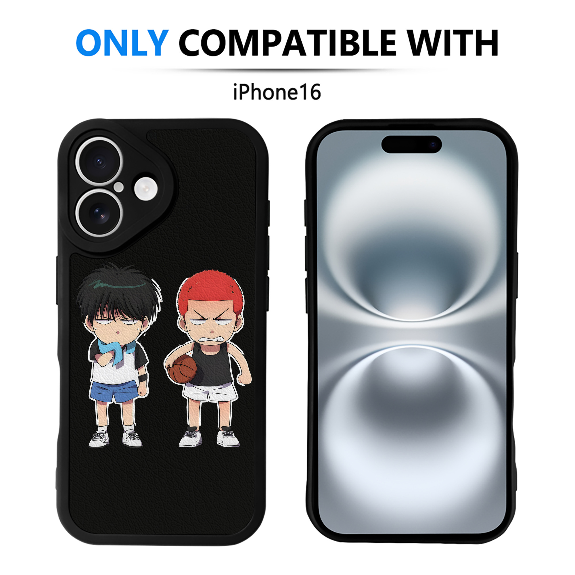 （画像用） SLAM DUNK／スラムダンク 【iPhone 16シリーズ対応】シリコンスマホケース（レザー調） 材質：シリコン